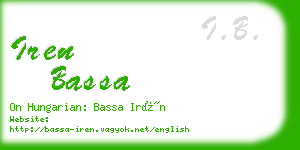 iren bassa business card